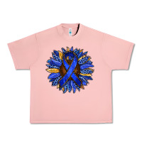 Salmon Colon Cancer Awareness sunflower Urban Heavy Tee - RanaPortraitStore