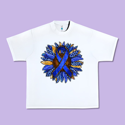 Colon Cancer Awareness Sunflower Urban Heavy Tee Designed By Ranaportraitstore