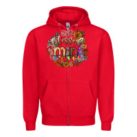 Red blessed mini Zipper Hoodie - SublimationCraftShop