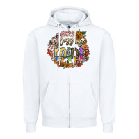 White blessed mini Zipper Hoodie - SublimationCraftShop