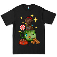 Black Christmas coffee cup with Labrador Premium Tee - RanaPortraitStore