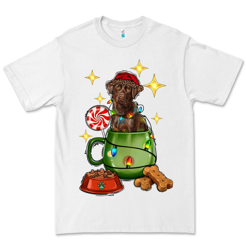 Christmas Coffee Cup With Labrador Premium Tee by RanaPortraitStore | Teevron