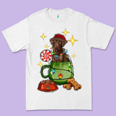 Christmas Coffee Cup With Labrador Premium Tee Designed By Ranaportraitstore