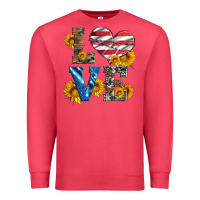 Cardinal love with sunflowers and usa flag Premium Sweatshirt - Artiststas