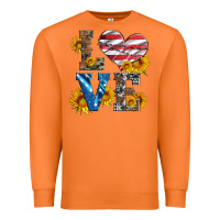 Carrot love with sunflowers and usa flag Premium Sweatshirt - Artiststas