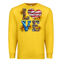 Lemon love with sunflowers and usa flag Premium Sweatshirt - Artiststas