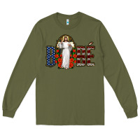 Army Green bebe jesus christ Long Sleeve Tee - Jasminsmagicworld