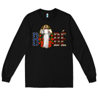 Black bebe jesus christ Long Sleeve Tee - Jasminsmagicworld