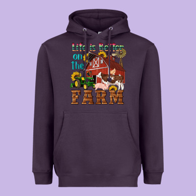 Western Life Is Better On The Farm Heavyweight Hoodie Designed By Artiststas