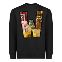 Black farm life alphabet lowercase letters w Heavyweight Sweatshirt - BundleAndBundleShop