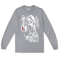 Heather Grey Scream Favorite Scary Movie Long Sleeve Tee - minhPixels