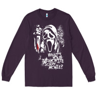 Plum Scream Favorite Scary Movie Long Sleeve Tee - minhPixels