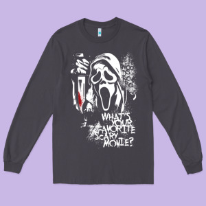 Scream Favorite Scary Movie Long Sleeve Tee Designed By Minhpixels