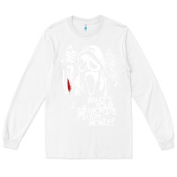 White Scream Favorite Scary Movie Long Sleeve Tee - minhPixels