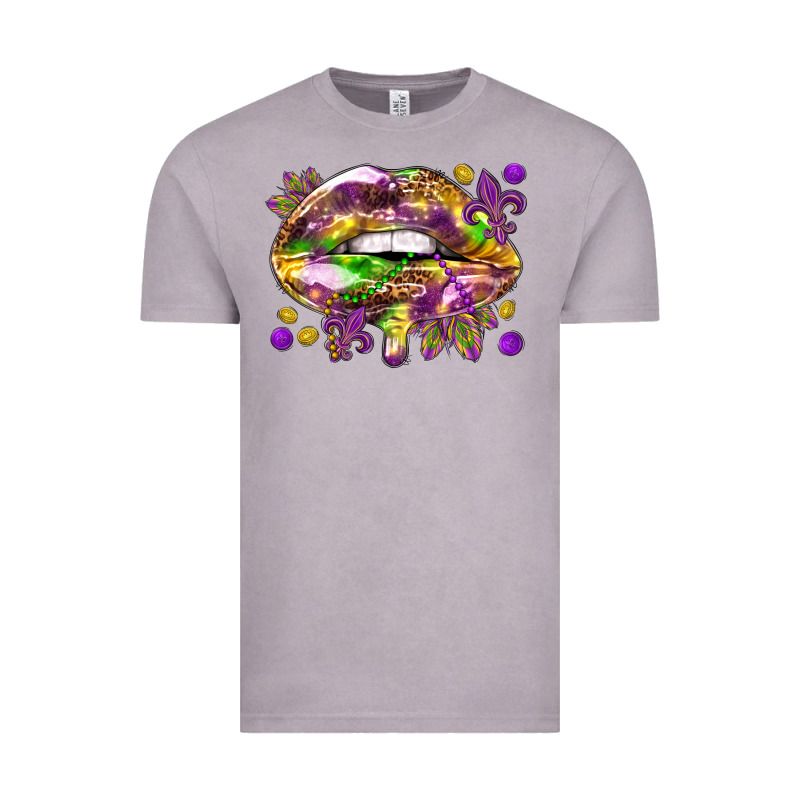 Mardi Gras Lips Vintage Tee by HowdyJamesFarm | Teevron