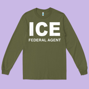 Ice Federal Agent Halloween Costume Police Immigration Shirt Long Sleeve Tee Designed By Minhpixels