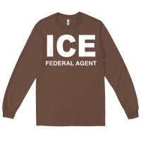 Chestnut ICE Federal Agent Halloween Costume Police Immigration Shirt Long Sleeve Tee - minhPixels