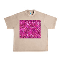 French Oak pink glitter with leopard pattern Urban Heavy Tee - TumblerDesignByShophia