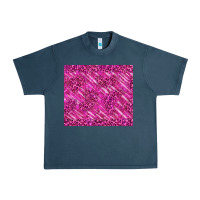 Midnight Navy pink glitter with leopard pattern Urban Heavy Tee - TumblerDesignByShophia