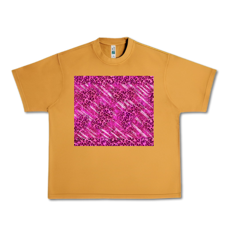 Pink Glitter With Leopard Pattern Urban Heavy Tee by TumblerDesignByShophia | Teevron