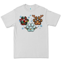 Dove Grey Christmas paws Premium Tee - RanaPortraitStore