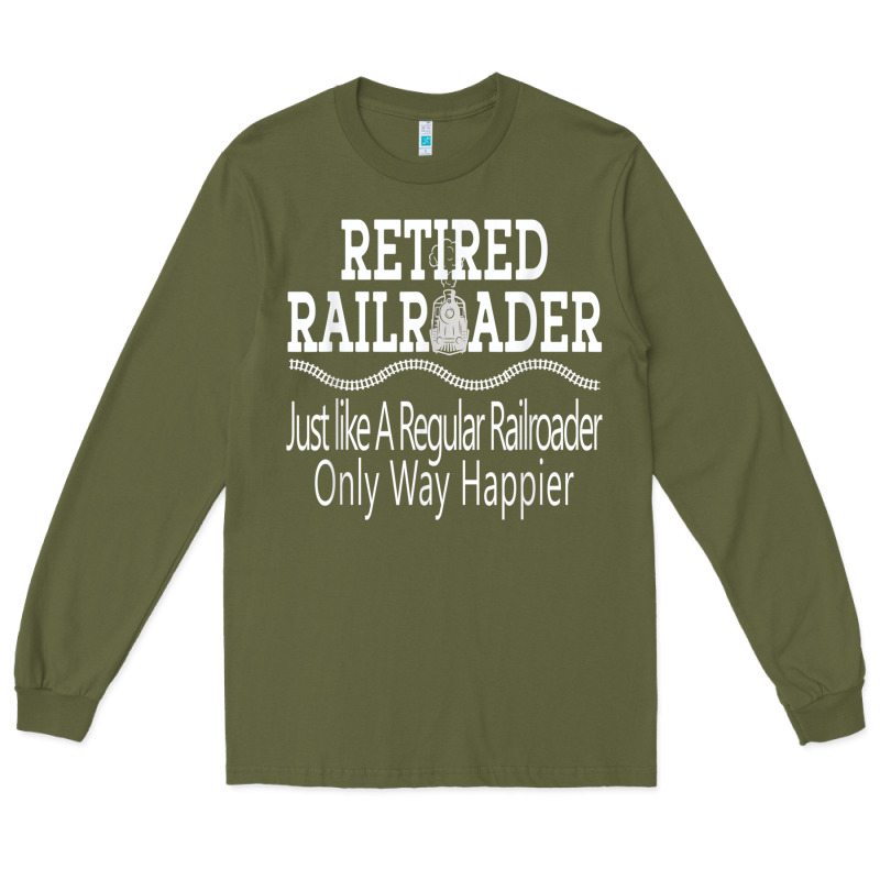 Mens Railroad Retirement Gifts For Men Long Sleeve Tee by minhPixels | Teevron