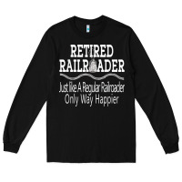 Black Mens Railroad Retirement Gifts For Men Long Sleeve Tee - minhPixels