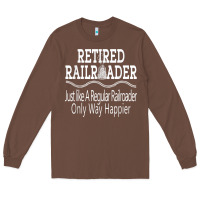 Chestnut Mens Railroad Retirement Gifts For Men Long Sleeve Tee - minhPixels