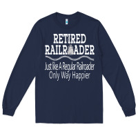 Navy Mens Railroad Retirement Gifts For Men Long Sleeve Tee - minhPixels