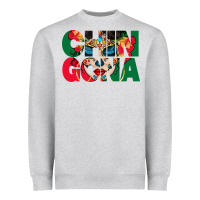 Heather Grey chingona sugar skull Heavyweight Sweatshirt - BundleAndBundleShop