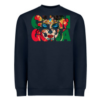 Navy chingona sugar skull Heavyweight Sweatshirt - BundleAndBundleShop