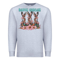 Heather Grey happy easter bunny Premium Sweatshirt - Artiststas