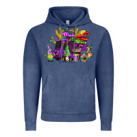 Vintage Denim mardi gras gnome truck Vintage Hoodie - CowGirlArtShop