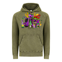 Vintage Olive mardi gras gnome truck Vintage Hoodie - CowGirlArtShop