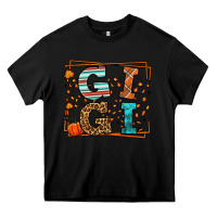 Black Fall Autumn Leopard Gigi Heavy Core Tee - LillyAllenDesigns