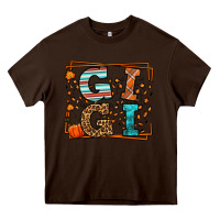 Chocolate Brown Fall Autumn Leopard Gigi Heavy Core Tee - LillyAllenDesigns