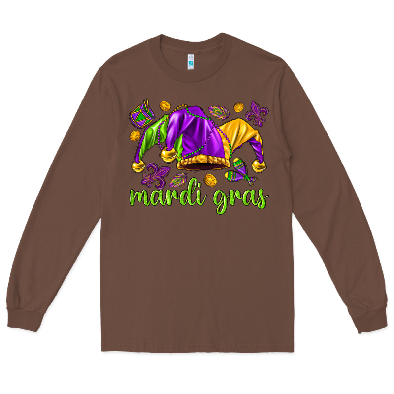 Mardi Gras With Jester Hat Long Sleeve Tee by HowdyJamesFarm | Teevron