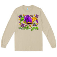 Mushroom Mardi Gras with jester hat Long Sleeve Tee - HowdyJamesFarm