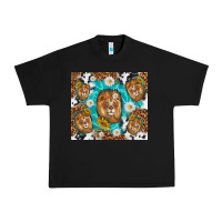 Black lion with leopard and cowhide pattern Urban Heavy Tee - TumblerDesignByShophia
