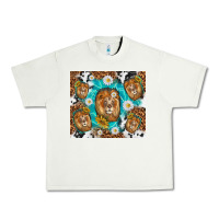 Pistachio lion with leopard and cowhide pattern Urban Heavy Tee - TumblerDesignByShophia