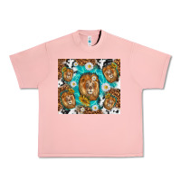 Salmon lion with leopard and cowhide pattern Urban Heavy Tee - TumblerDesignByShophia