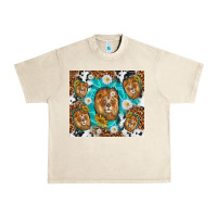 Sandshell lion with leopard and cowhide pattern Urban Heavy Tee - TumblerDesignByShophia