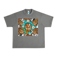 Tornado lion with leopard and cowhide pattern Urban Heavy Tee - TumblerDesignByShophia