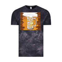 Cloud Black keep calm and drink cold beer Vintage Tee - TumblerDesignByShophia