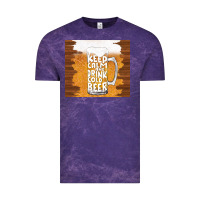 Cloud Purple keep calm and drink cold beer Vintage Tee - TumblerDesignByShophia