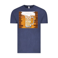 Vintage Denim keep calm and drink cold beer Vintage Tee - TumblerDesignByShophia