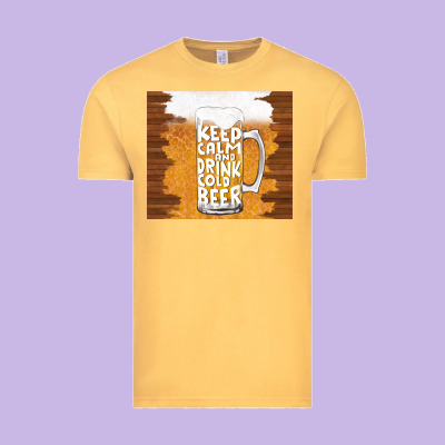 Keep Calm And Drink Cold Beer Vintage Tee Designed By Tumblerdesignbyshophia