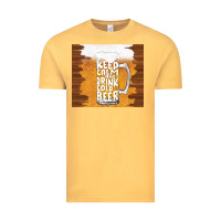 Vintage Mustard keep calm and drink cold beer Vintage Tee - TumblerDesignByShophia