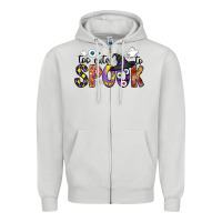 Dove Grey too cute to spook Zipper Hoodie - CowhideDigitalArt
