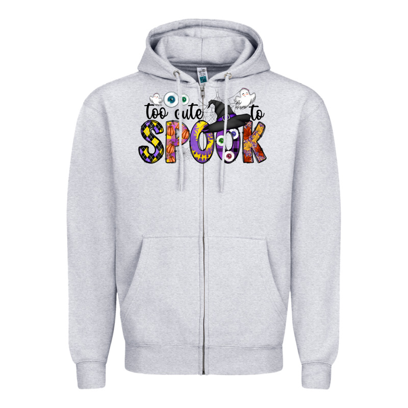 Too Cute To Spook Zipper Hoodie by CowhideDigitalArt | Teevron